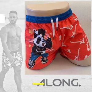 Along Rapping Panda Swim Trunks Large RARE style